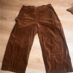 Pilcro Warm Brown Barrel Corduroy Trousers